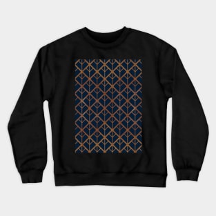 Navy and Copper Geo Crewneck Sweatshirt